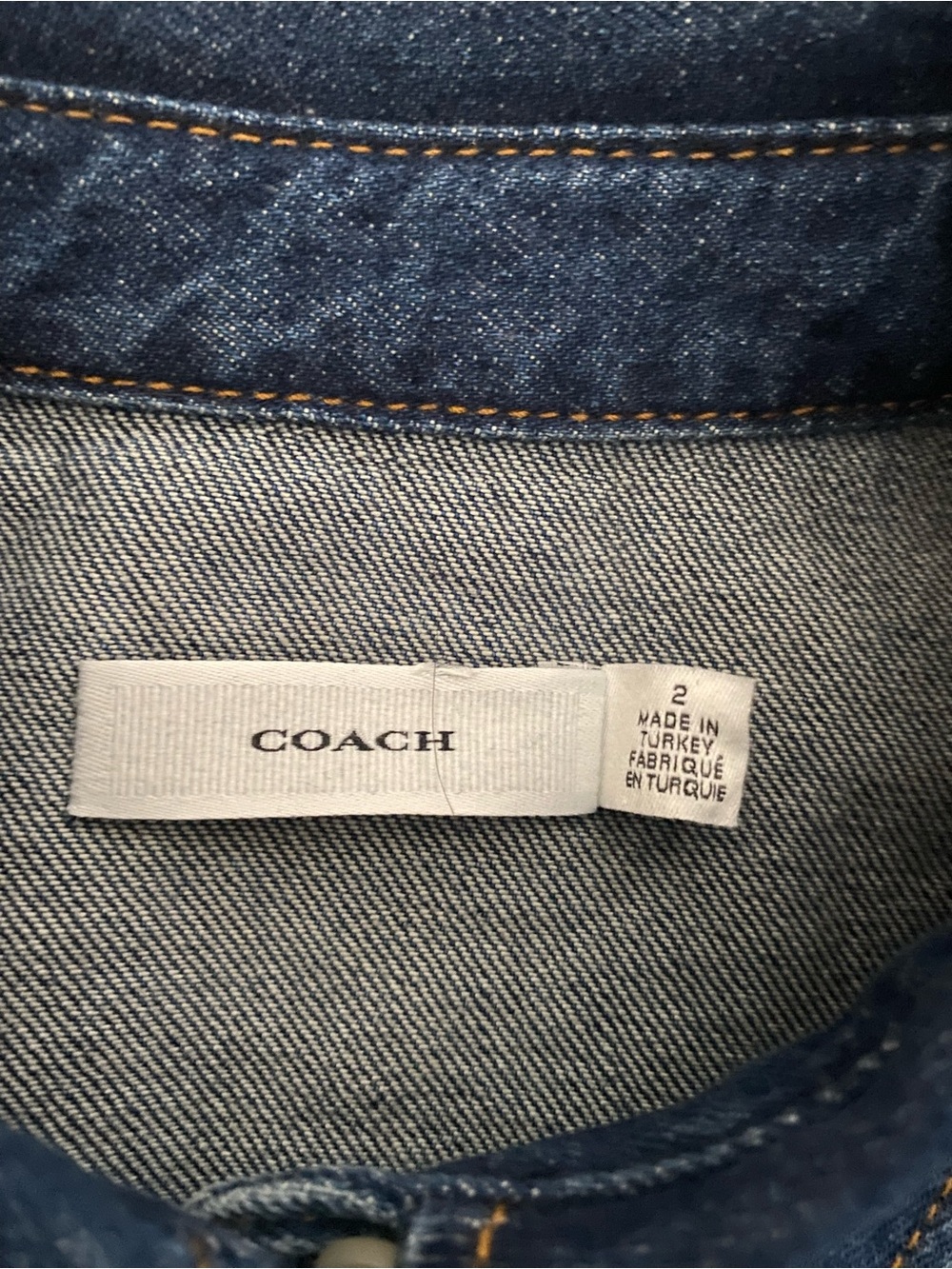 Coach Indigo Denim Shirt Dress with Waist Tie - Picture 9 of 9